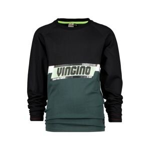 VINGINO Tričko 'Jevon'  zelená / černá / bílá / pastelově zelená