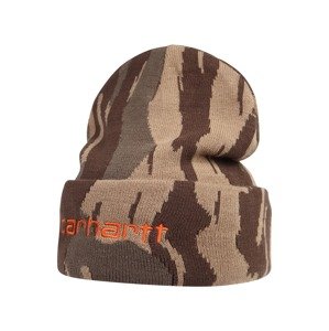 Carhartt WIP Čepice 'Script'  hnědá / tmavě béžová / nažloutlá