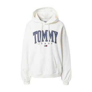 Tommy Jeans Mikina  slonová kost / chladná modrá / červená