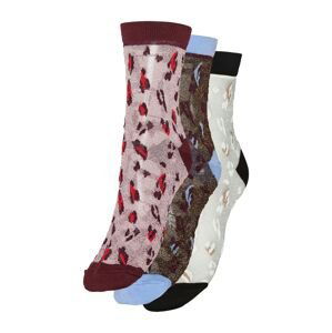 VERO MODA Socken 'Jenni'  pitaya / hnědá / šedý melír / bílá / světlemodrá