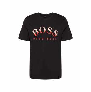 BOSS ATHLEISURE Tričko  černá / grenadina / bílá