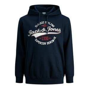 Jack & Jones Plus Mikina  námořnická modř / červená / bílá