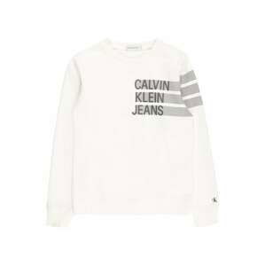 Calvin Klein Jeans Sweatshirt  bílá / černá