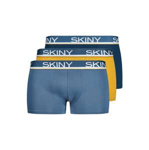 Skiny Boxerky  kouřově modrá / námořnická modř / bílá / hořčicová