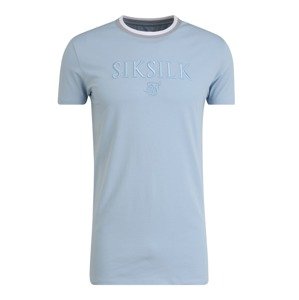 SikSilk Tričko  kouřově modrá / bílá