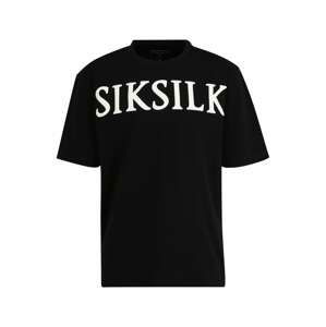 SikSilk Tričko  černá / bílá