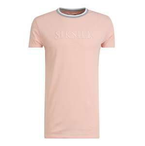 SikSilk Tričko  pastelově růžová / režná / bílá