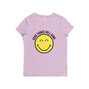 KIDS ONLY Tričko 'KONSMILEY LIFE REG S/S TOP BOX JRS'  světle fialová