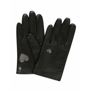 Roeckl Prstové rukavice 'Tuileries Touch'  stříbrná / černá