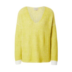 Herrlicher Pullover 'Lini'  citronová / bílá