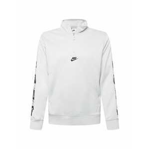 Nike Sportswear Mikina 'REPEAT'  světle šedá / černá / bílá