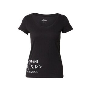 ARMANI EXCHANGE Tričko  černá / bílá