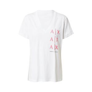 ARMANI EXCHANGE Tričko  bílá / červená / černá