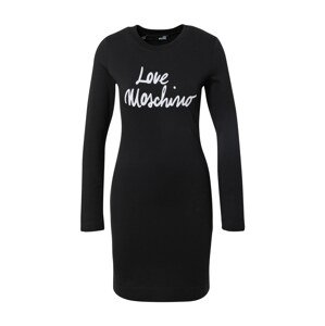 Love Moschino Šaty  černá / bílá