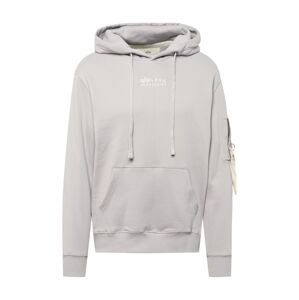 ALPHA INDUSTRIES Mikina  šedá / bílá