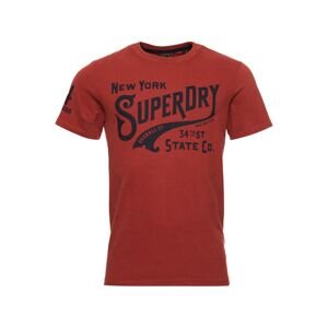 Superdry Tričko  červená / černá