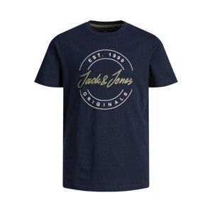 Jack & Jones Junior Tričko 'Jerry'  tmavě modrá / kiwi / bílá