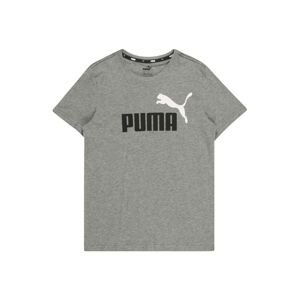 PUMA Tričko  šedý melír / černá / bílá