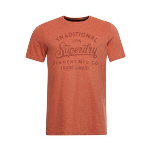 Superdry Tričko 'Mountain'  šedá / oranžová / černá