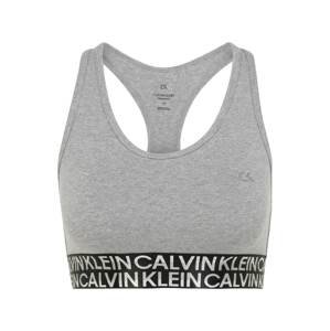 Calvin Klein Performance Sportovní podprsenka  černá / bílá / světle šedá