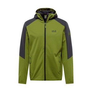 JACK WOLFSKIN Outdoorová bunda 'GO HIKE'  zelená / šedá