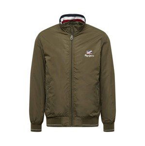 Pepe Jeans Přechodná bunda 'THE ODORE'  khaki / bílá