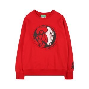 UNITED COLORS OF BENETTON Sweatshirt  červená / bílá / černá
