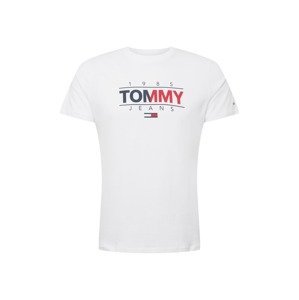 Tommy Jeans Tričko  bílá / marine modrá / červená