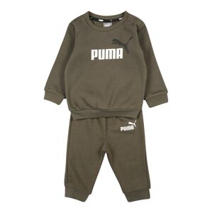 PUMA Joggingová souprava  tmavě zelená / černá / bílá