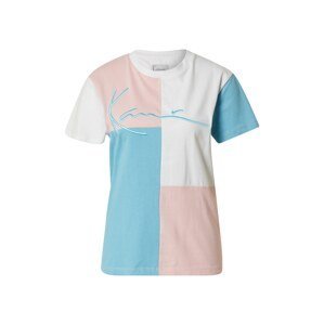 Karl Kani T-Shirt  růžová / světlemodrá / bílá