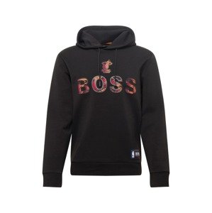 BOSS Casual Mikina  černá / červená / oranžová / šedá