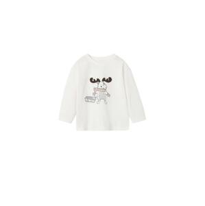 MANGO KIDS Tričko  modrá / tmavě hnědá / černá / offwhite