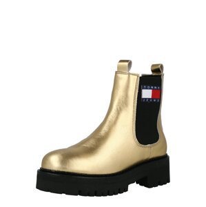 Tommy Jeans Chelsea boty  zlatá / černá