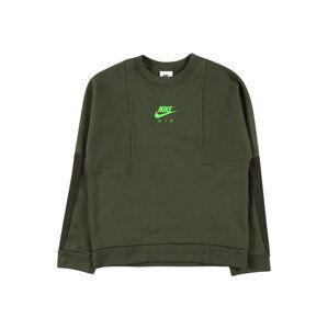 Nike Sportswear Mikina  tmavě zelená / svítivě zelená