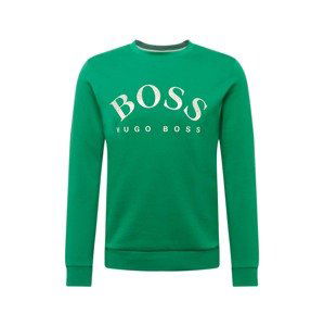 BOSS ATHLEISURE Mikina 'Salbo'  zelená / stříbrná