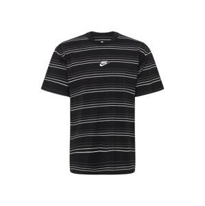 Nike Sportswear Tričko  černá / bílá / šedá