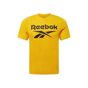 Reebok Sport Funkční tričko  žlutá / černá