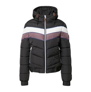 Superdry Zimní bunda 'Spirit Retro'  bílá / bledě fialová / černá