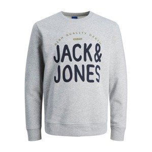 JACK & JONES Mikina  námořnická modř / zlatá / šedá