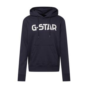 G-Star RAW Mikina  tmavě modrá / bílá