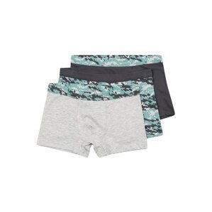 OVS Boxershorts  tmavě šedá / šedý melír / světlemodrá