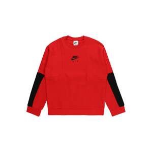 Nike Sportswear Mikina  červená / černá