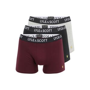 Lyle & Scott Boxerky 'Barclay'  bílá / černá / vínově červená / šedý melír / žlutá