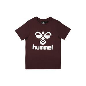 Hummel Tričko 'Tres'  hnědá / bílá