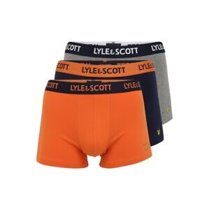 Lyle & Scott Boxerky 'Barclay'  jasně oranžová / marine modrá / šedý melír / bílá / černá / žlutá