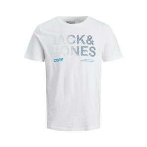 Jack & Jones Junior Tričko 'Poky'  offwhite / námořnická modř / modrá