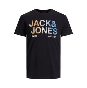 Jack & Jones Junior Tričko 'Poky'  černá / bílá / žlutá / modrá