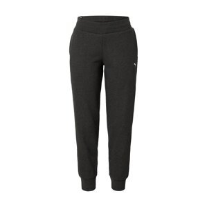 PUMA Sportovní kalhoty  šedý melír / bílá