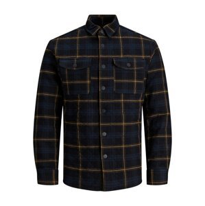 Jack & Jones Plus Hemd 'Darren'  noční modrá / šafrán / marine modrá