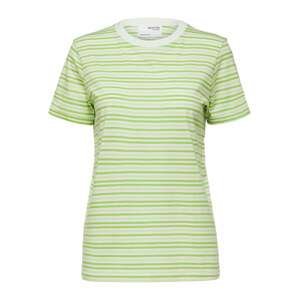 SELECTED FEMME Tričko 'My Perfect'  pastelově zelená / světle zelená / bílá
